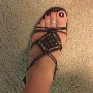 Boho Wedge sandals 8.5